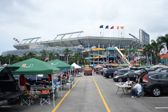 The University of Miami Hurricanes took on the Florida A&M Rattlers at Sun Life Stadium on September 6, 2014.   Photo by Steven Murphy/SPN