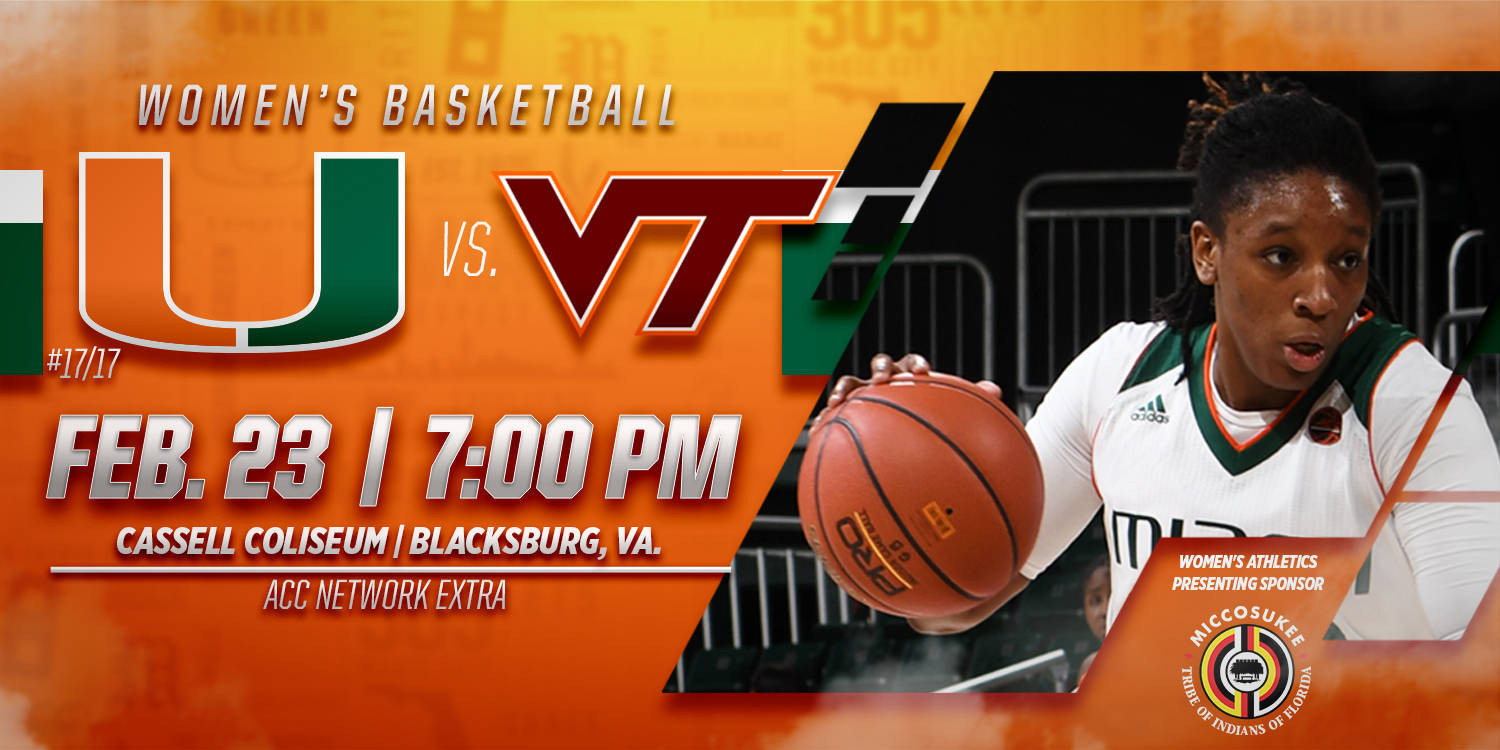 @CanesWBB Caps ACC Road Play at Virginia Tech