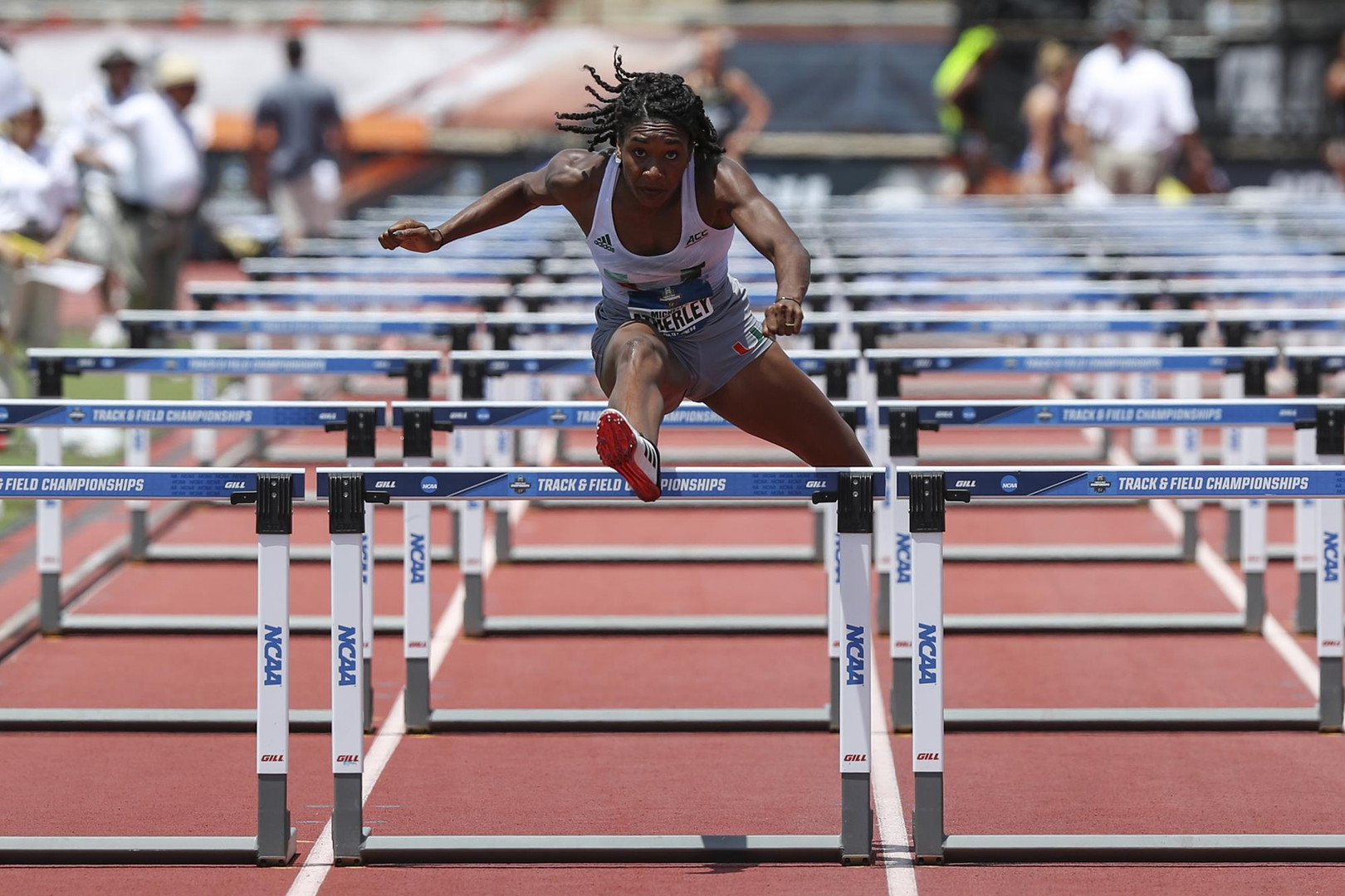 Atherley Records PR in 100 Hurdles at NCAA Heptathlon