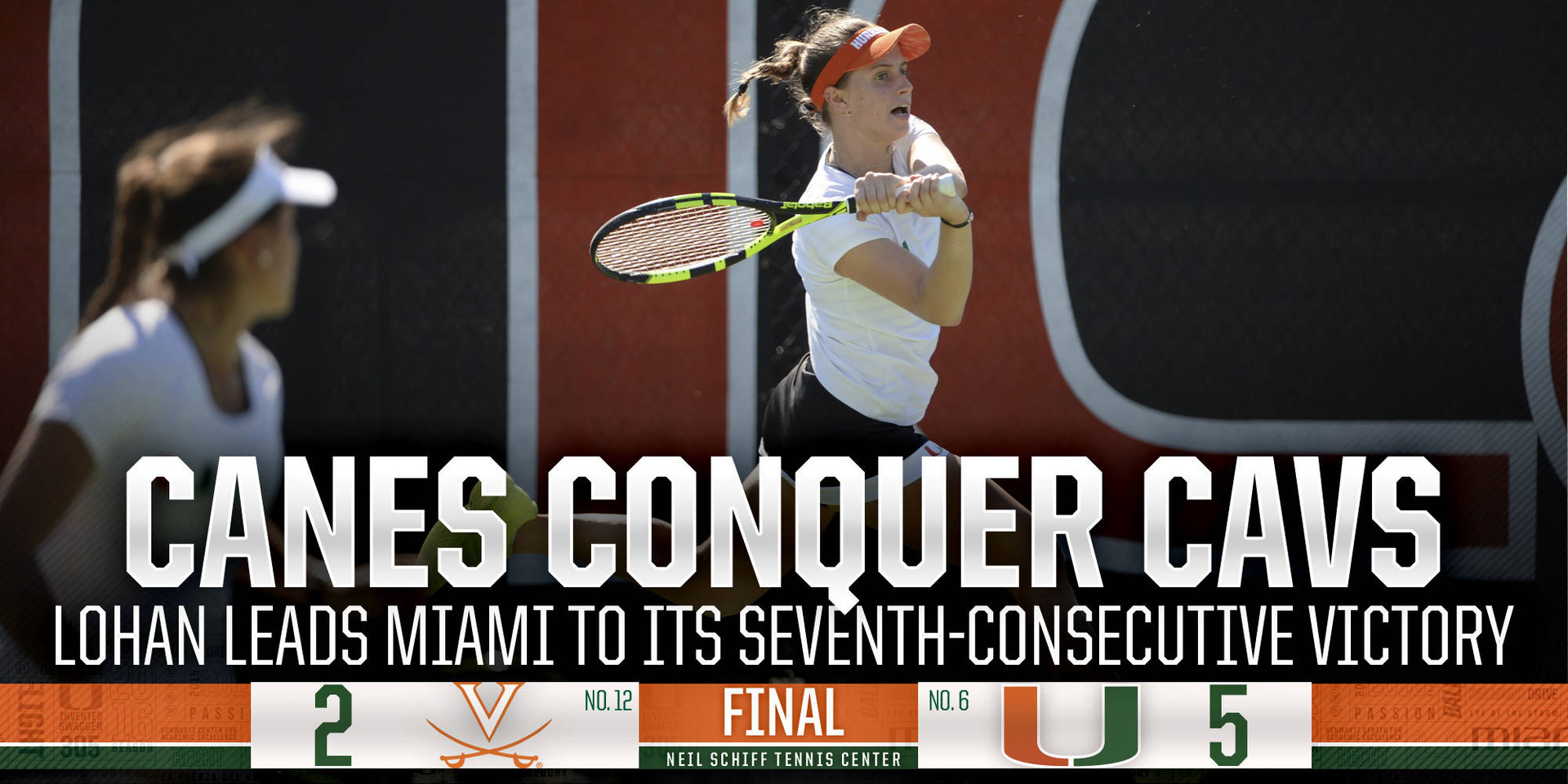 No. 6 @CanesWTennis Defeats No. 12 Virginia, 5-2