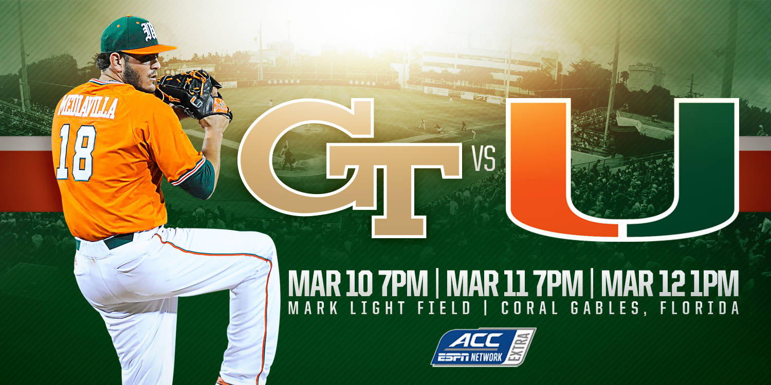 Baseball Hosts Georgia Tech to Open ACC Play
