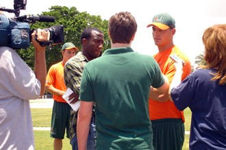 Scott Maine Meets With Reporters Regarding NCAA Regionals