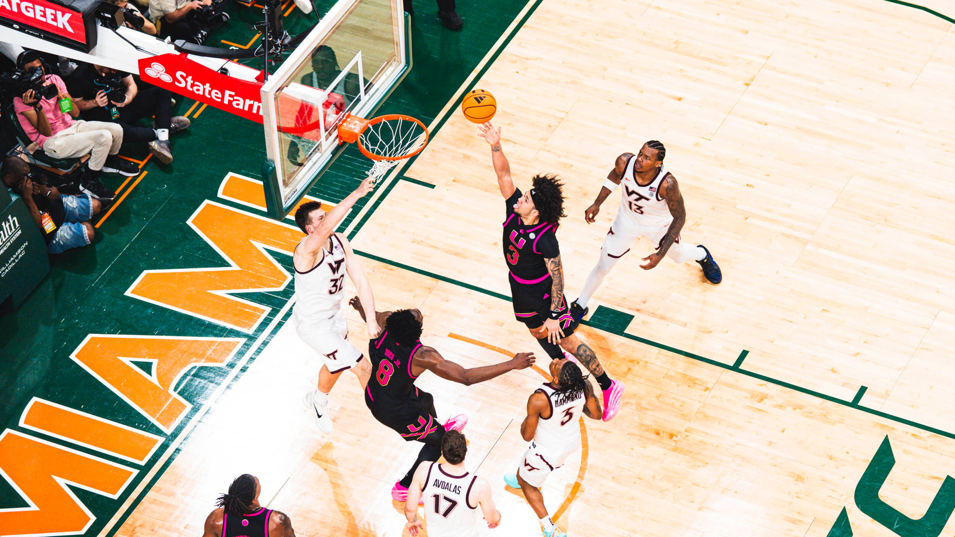 Donaldson’s Career Night Leads Hurricanes to 67-66 Victory over Virginia Tech