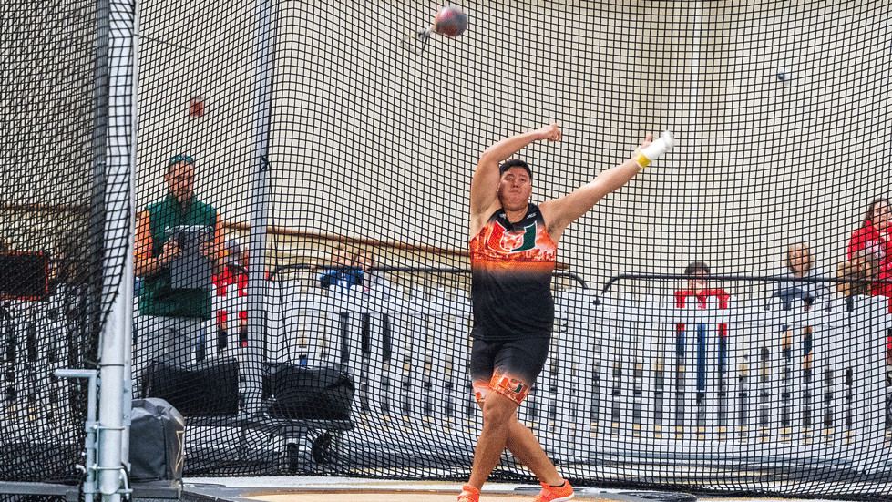 Arreaga Leads Canes into ACC Indoors