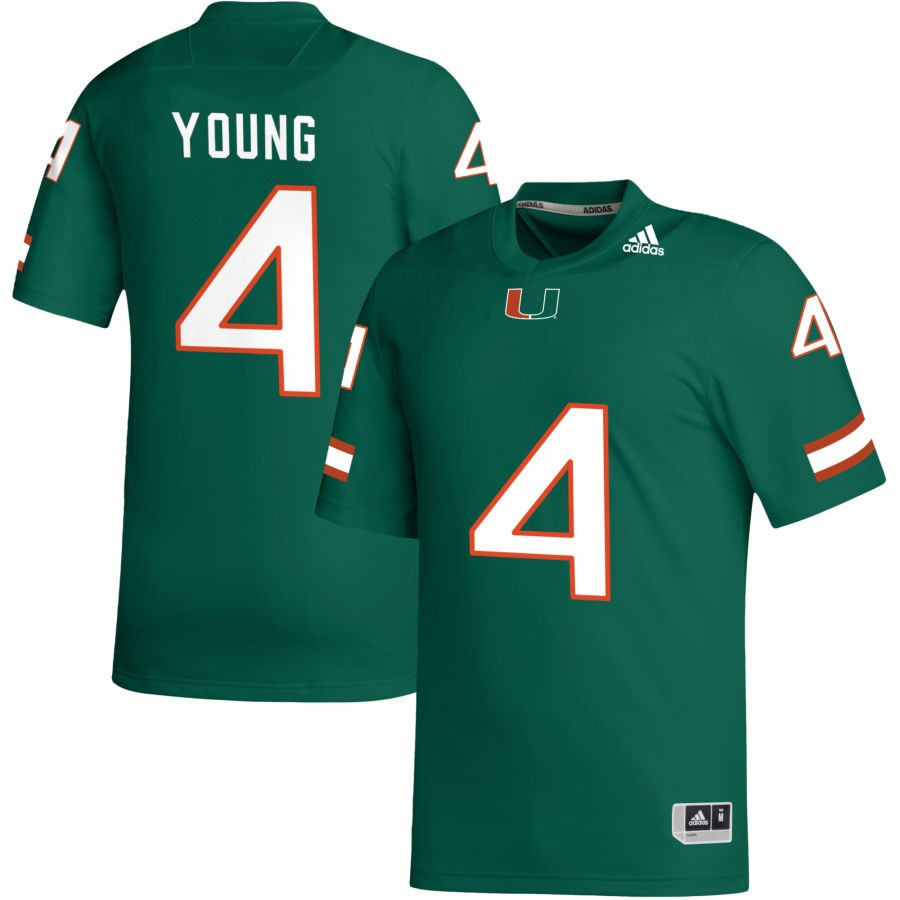 adidas Green Miami Hurricanes NIL Replica Football Jersey
