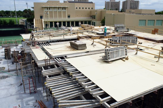 Construction on the Schwartz Center for Athletic Excellence - May 22, 2012.