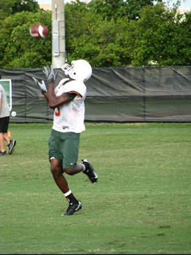 Leonard Hankerson at practice Wednesday morning at the Greentree Practice Fields.