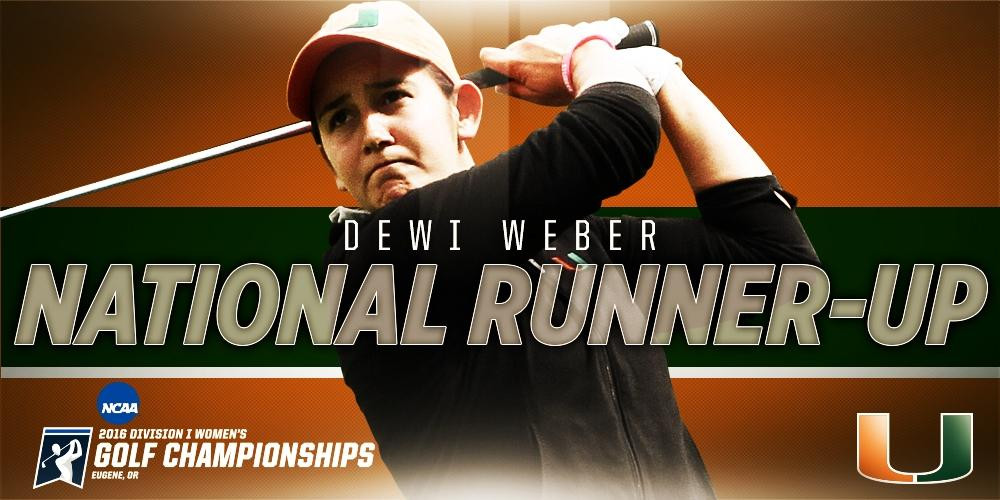 Weber Takes National Runner-Up Honors at the #NCAAGolf Championship