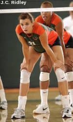 Hurricanes Fall to North Carolina in Volleyball Action, 3-0