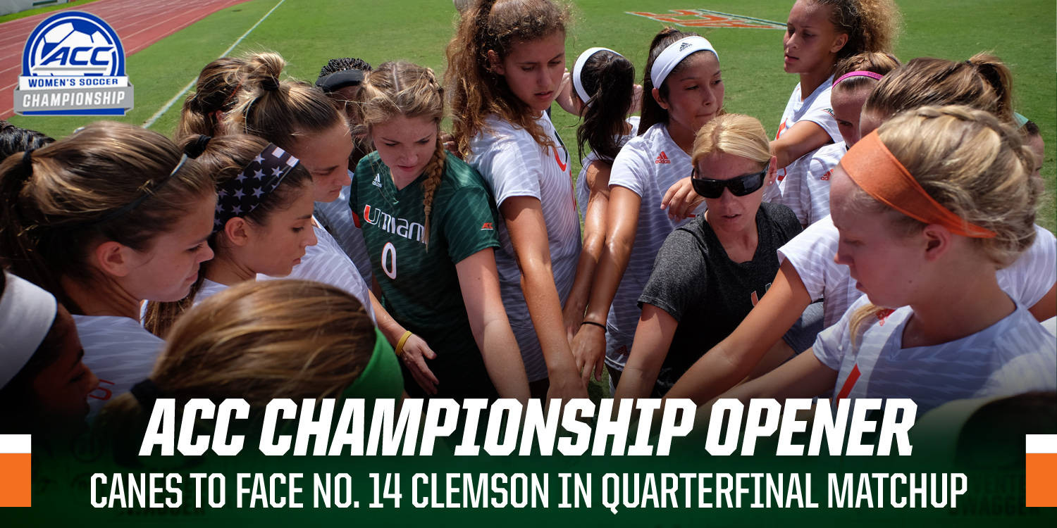 Miami Begins ACC Championship at No. 14 Clemson