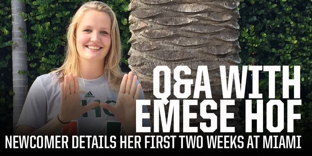 Q&A with @CanesWBB Freshman Emese Hof