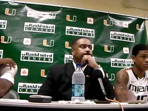 Frank Haith, Rion Brown and Adrian Thomas Postgame Press Conference