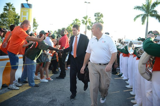 The University of Miami plays against their ACC rival Florida State Seminoles in a game at Sun Life Stadium on October 20, 2012.  Photo by Steven...