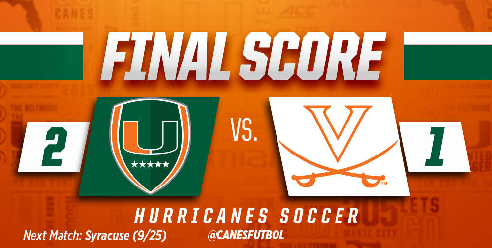 @CanesFutbol Topples Second-Ranked Virginia, 2-1