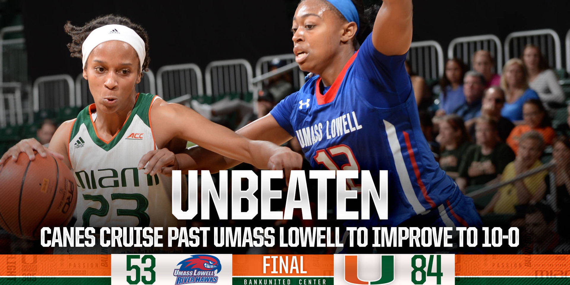Unbeaten: Canes Cruise Past UMass Lowell
