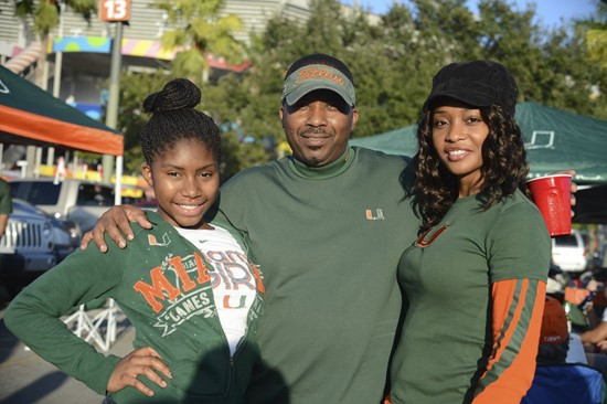 University of Miami Hurricane Fans tailgate at SunLife Stadium before a game against the Virginia Tech Hokies at Sun Life Stadium on November 1, 2012....