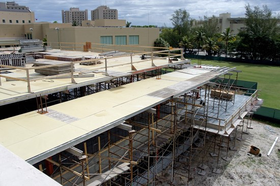 Construction on the Schwartz Center for Athletic Excellence - May 22, 2012.