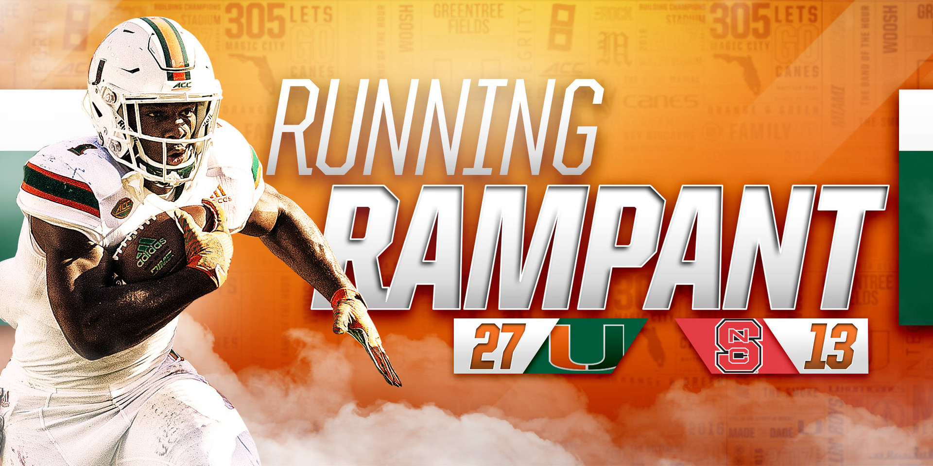 Canes Football Wins Third Straight