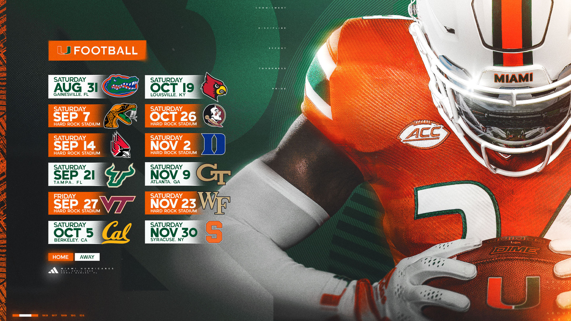 Miami Football Announces 2024 Schedule
