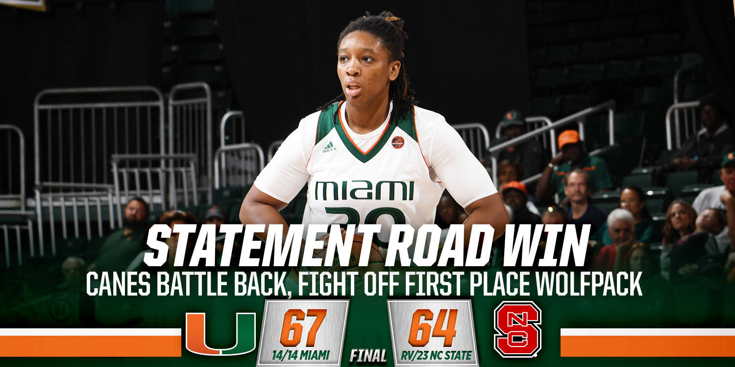@CanesWBB Posts Top-25 Road Win at No. 23 NC State