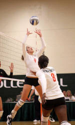 Hurricanes Take Down Duke in Volleyball, 3-1