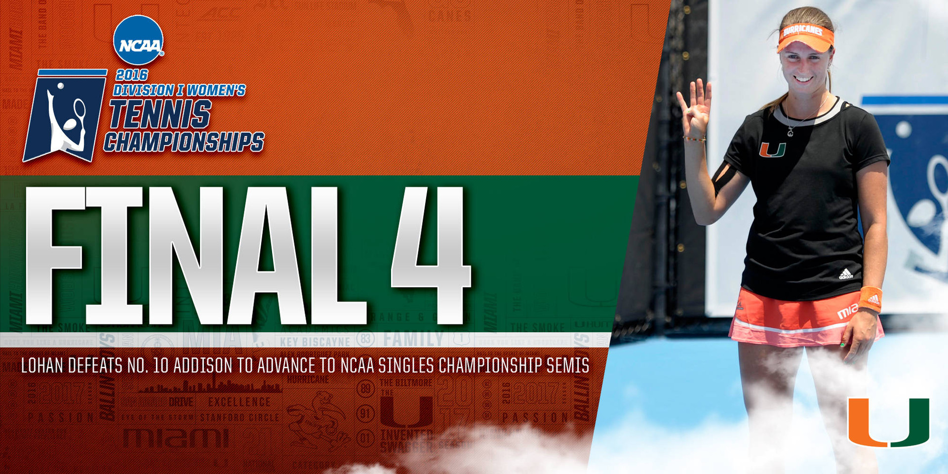 FINAL FOUR! Lohan Tops No. 10 Addison, Makes Semis