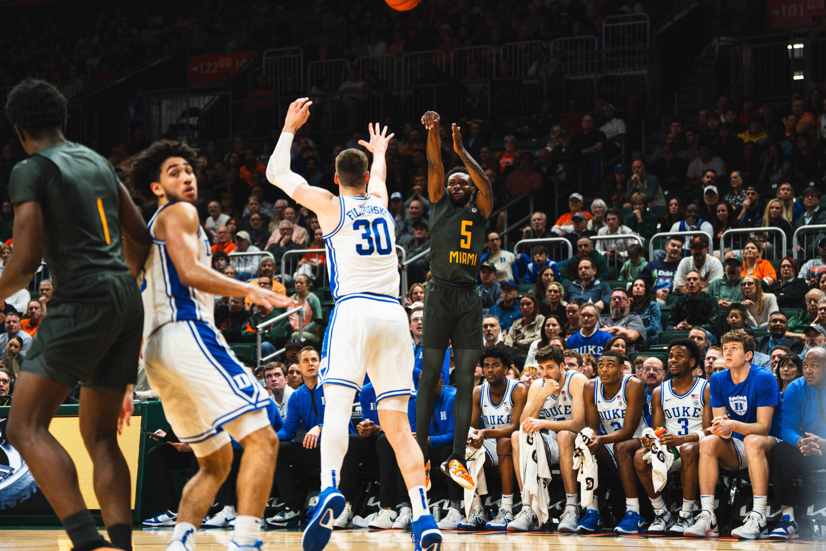 Miami Falls to No. 8/7 Duke, 84-55