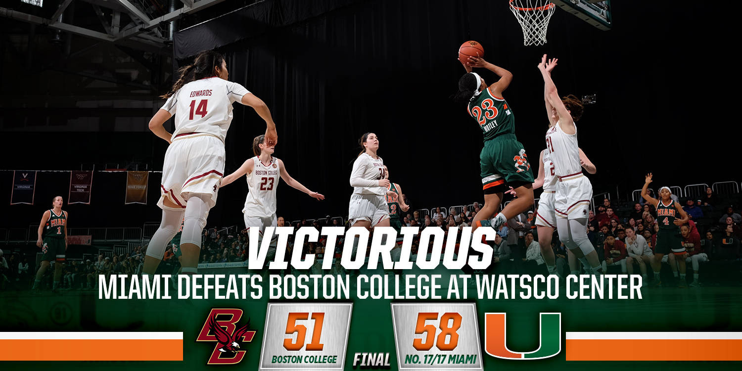 @CanesWBB Logs 19 Steals in 58-51 Win over BC