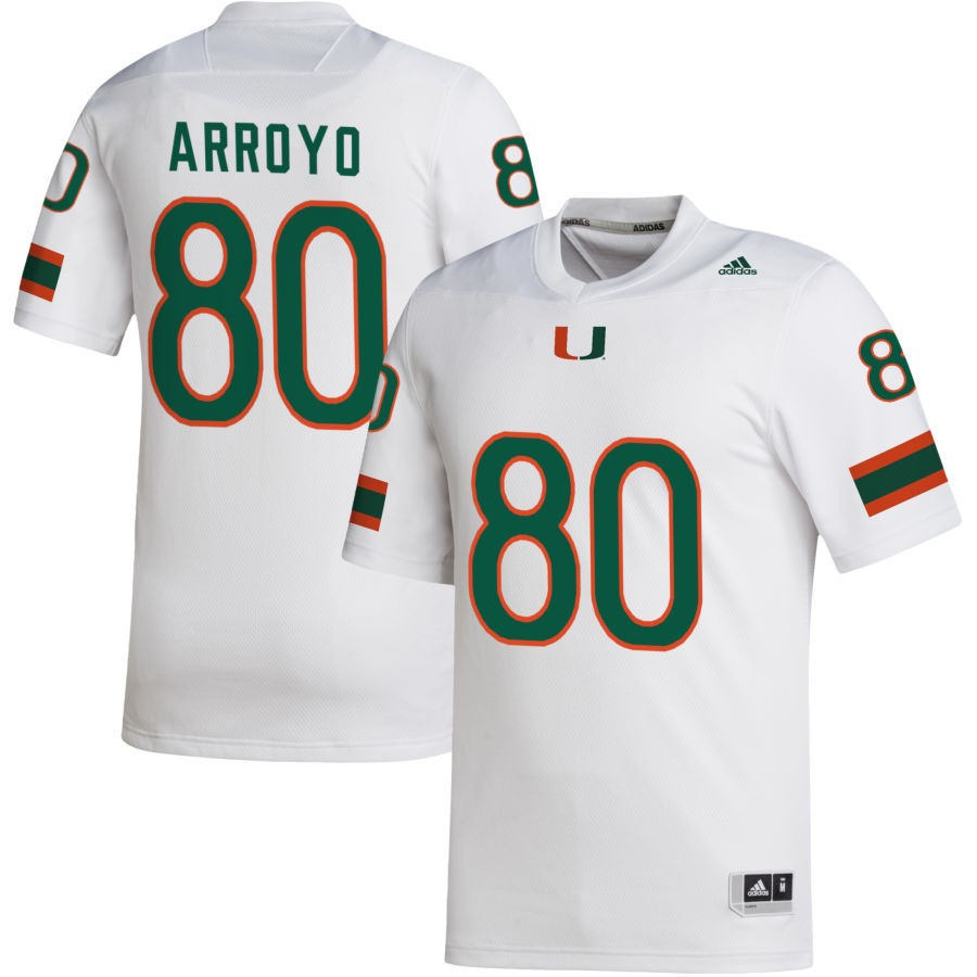 Men's adidas White Miami Hurricanes NIL Replica Football Jersey