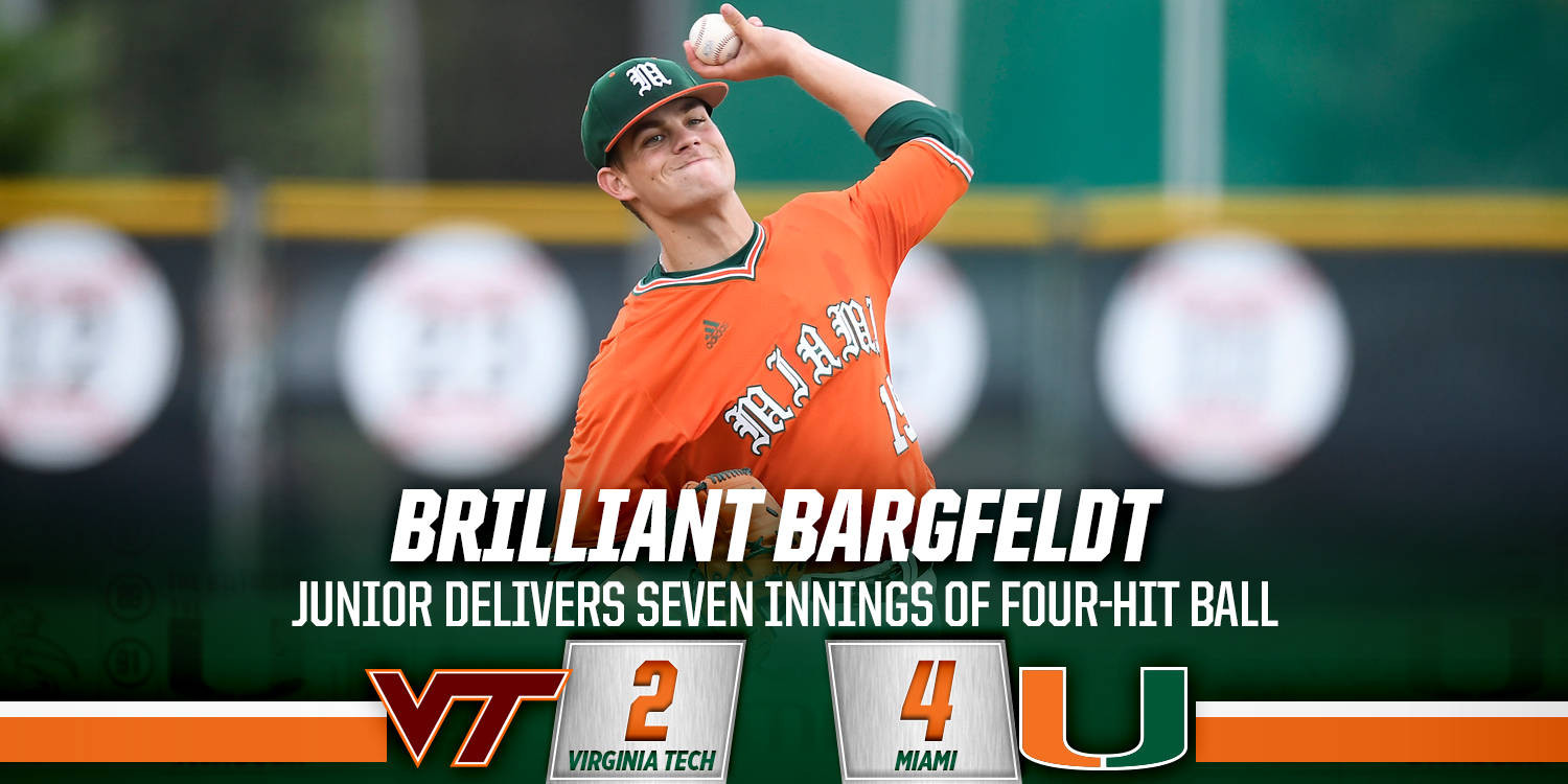 Bargfeldt Dazzles in 4-2 Win Over Virginia Tech