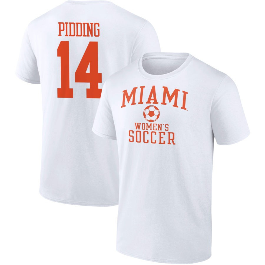 Men's Fanatics Branded White Miami Hurricanes Women's Soccer Pick-A-Player NIL Gameday Tradition T-Shirt