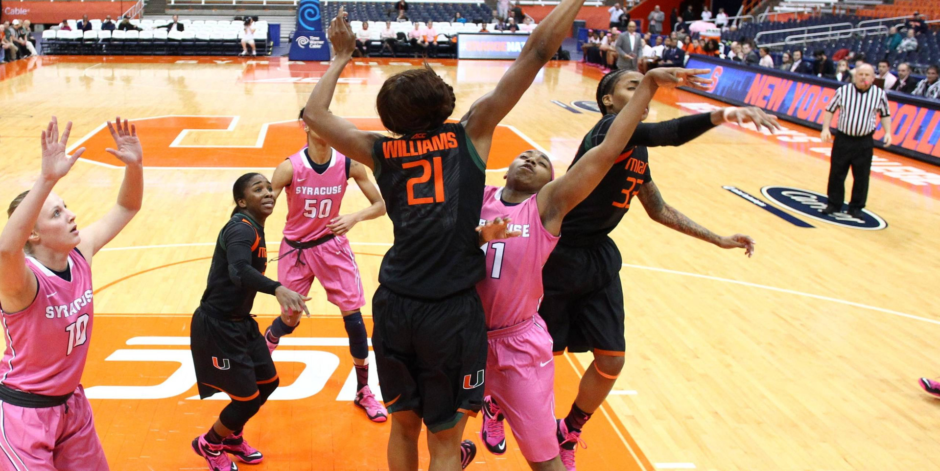 @MiamiWBB Wins 85-71 at No. 23/22 Syracuse