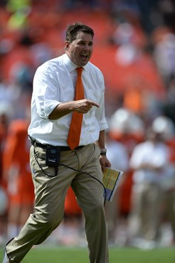 University of Miami Hurricanes head coach Al Golden on the sidelines in a game against the Wake Forest Demon Deacons at Sun Life Stadium on October...