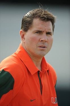 University of Miami head football coach Al Golden attended his first official Hurricanes' practice Saturday morning at the Greentree Practice Fields....