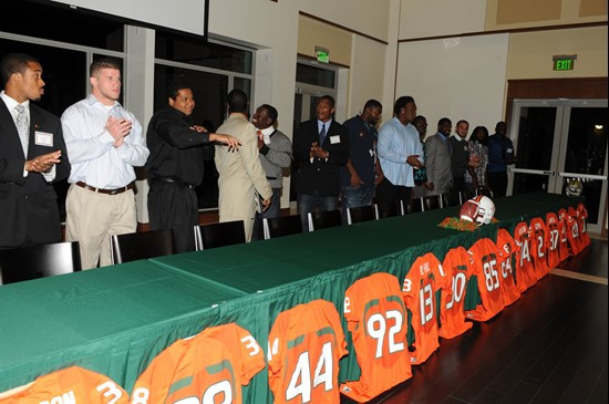 The University of Miami Annual Football awards ceremony was held at the Newman Alumni Center on the Coral Gables Campus on Sunday, December 12, 2010. ...