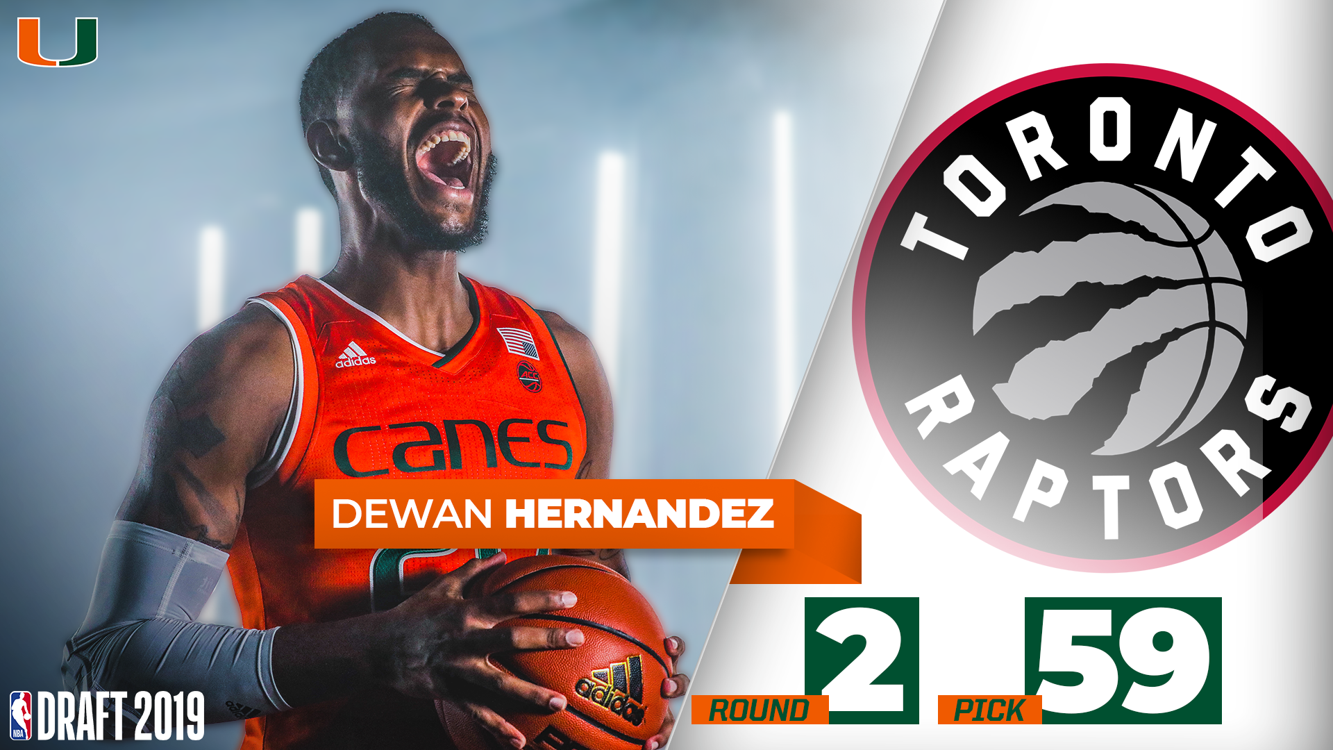 Hernandez Selected by Raptors in NBA Draft