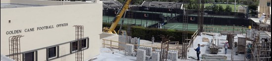 Construction on the Schwartz Center for Athletic Excellence - May 22, 2012.
