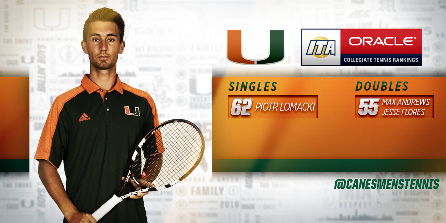 Lomacki Rises to No. 62 in the ITA Rankings