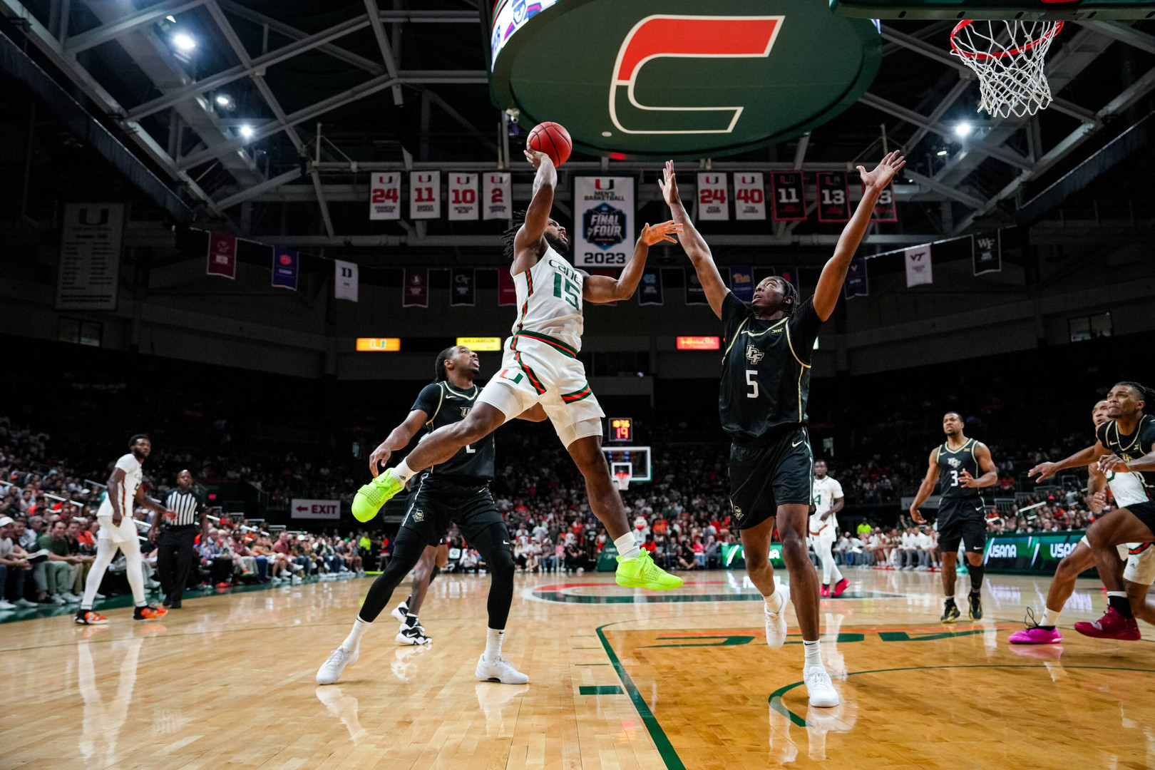 Miami Takes Down UCF, Raises Final Four Banner