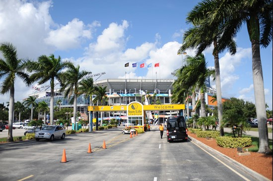 Sun Life Stadium before a game between the Virginia Tech Hokies and the Miami Hurricanes at Sun Life Stadium on November 20, 2010.  Photo by Matthew...