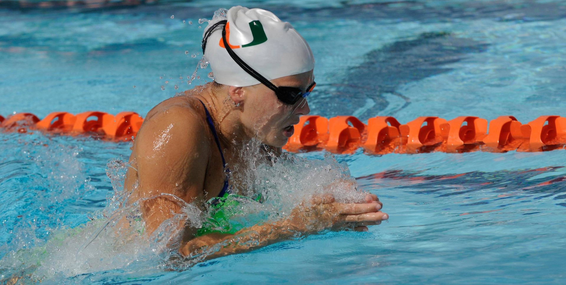 Swimming Ends Day One in Third Place