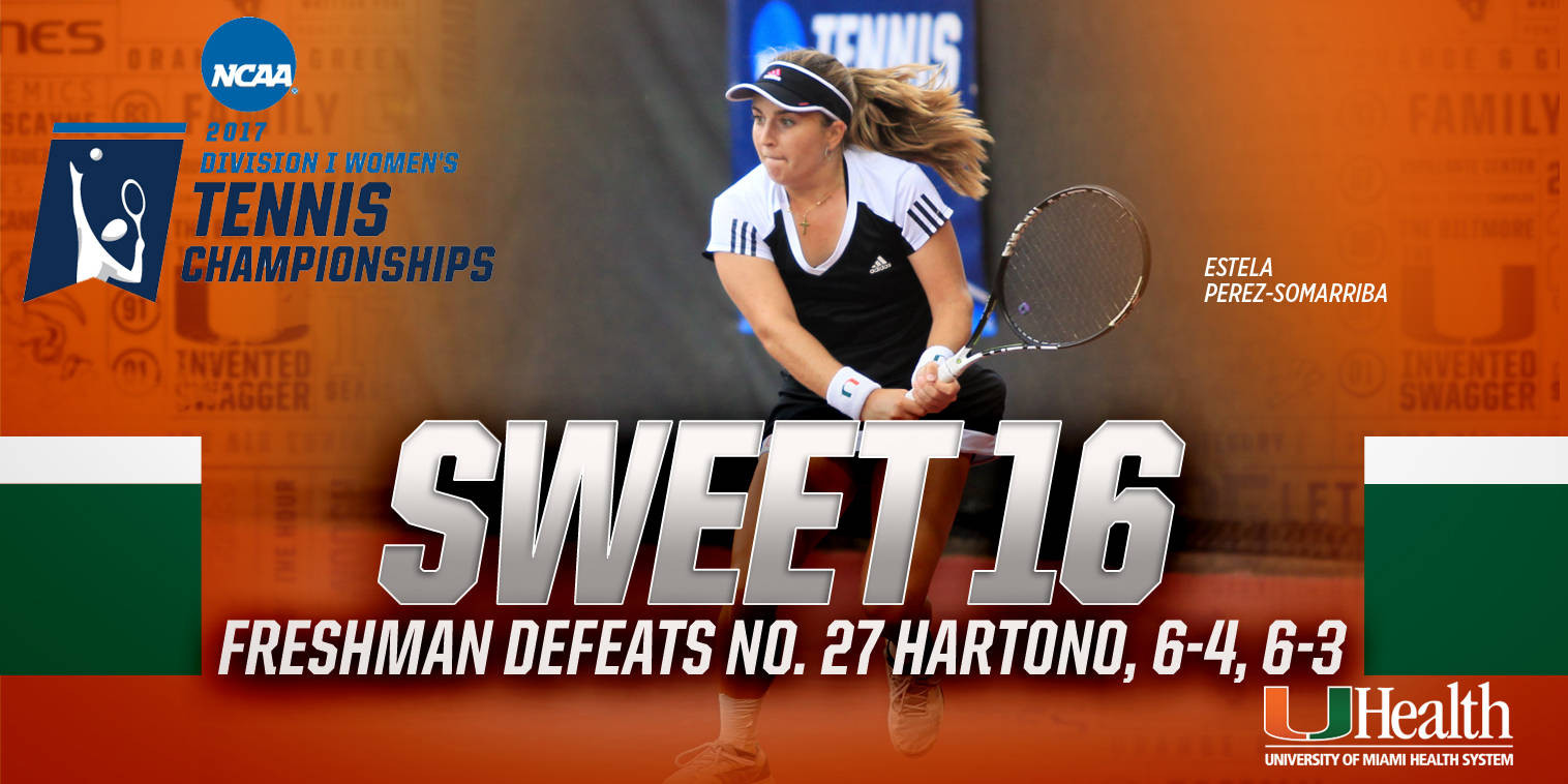 Perez-Somarriba Advances to NCAA Singles Sweet 16