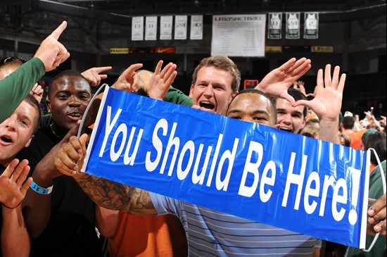 2012 Miami Hurricanes Men's Basketball vs Florida State fans