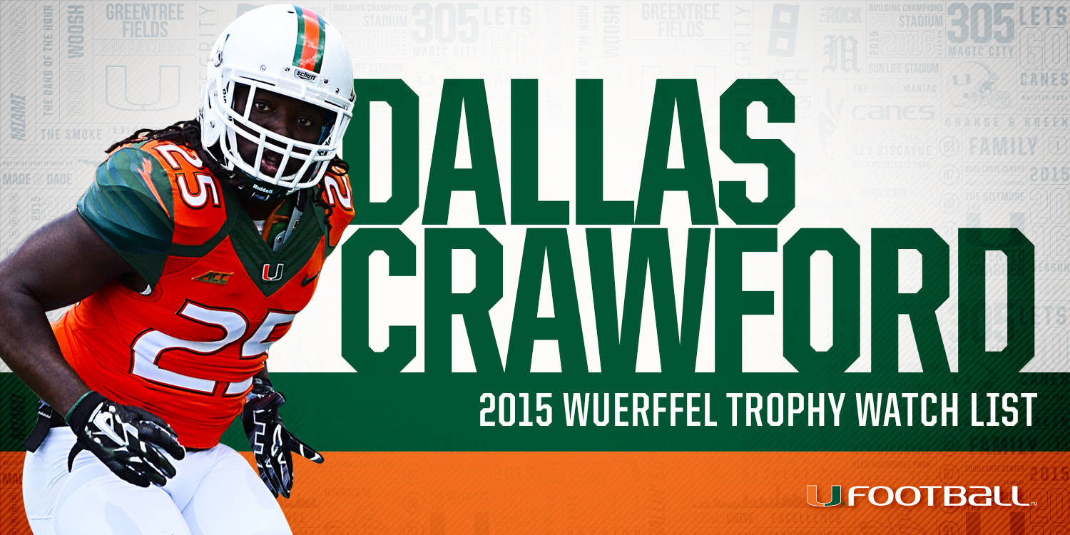Crawford Placed On Wuerffel Trophy Watch List