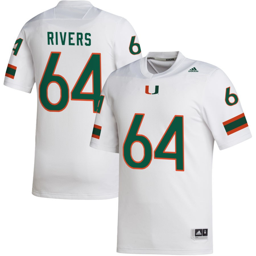 Men's adidas White Miami Hurricanes NIL Replica Football Jersey