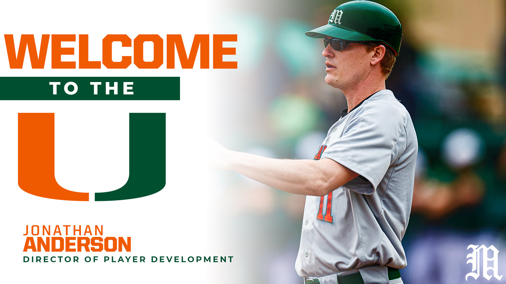 Jonathan Anderson Joins Canes Baseball Staff