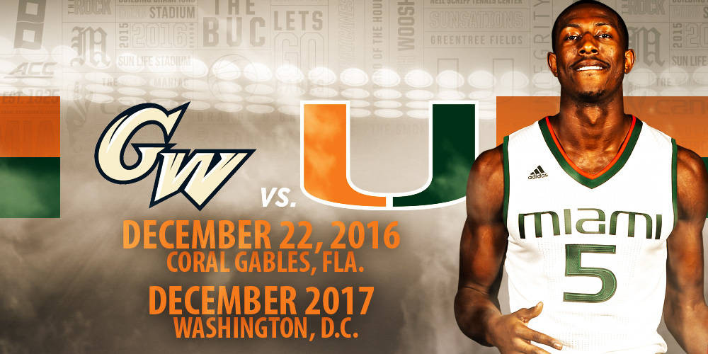 Miami Basketball Inks Home-and-Home with GWU
