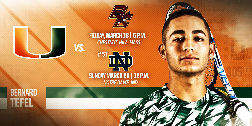 Canes Take On Boston College and Notre Dame