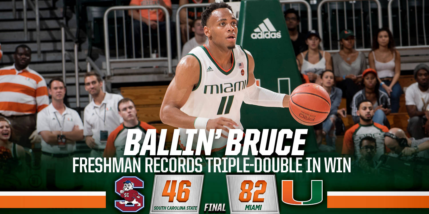 Brown Records Triple Double in 82-46 Win