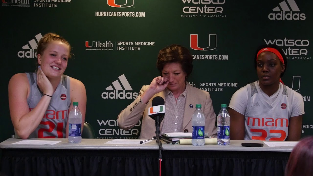 Katie Meier, Emese Hof and Beatrice Mompremier | Post Game vs. UVA | 02.3.19